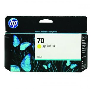 Hp C9454A 70 Yellow Ink Cartridge 130Ml
