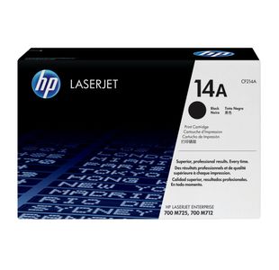 Hp Cf214A No 14A Black Toner Cartridge