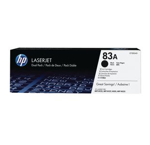 Hp Cf283Ad 83A 2 Pack Black Toner Cart