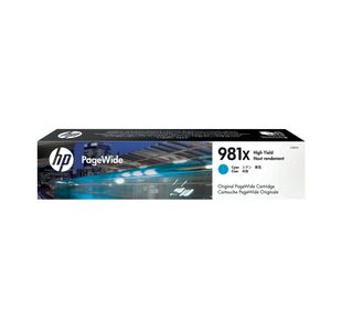 Hp L0R09A 981X Cyan Ink Cart Hi Yield