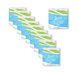 2Work Quilted Toilet Roll 3-Ply Pk40
