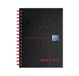 Black N Red Hb Wire Rule Ntbk A6 Pk5