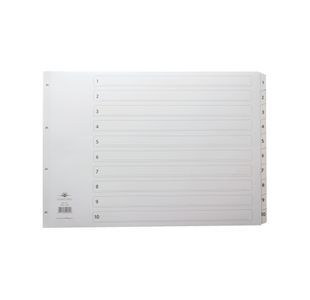 Concord Clasc A3 1-10 Mylar Indx Wht