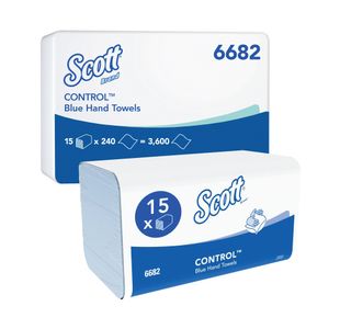 Scott Cntl V Fold Twl 1 Ply Blu Pk15