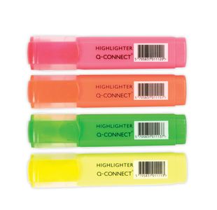 Q-Connect Highlighter Pen Asst P4