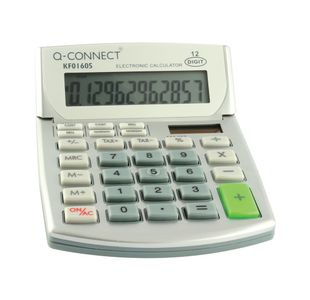 Q-Connect Semi-Desktop Calc 12-Digit
