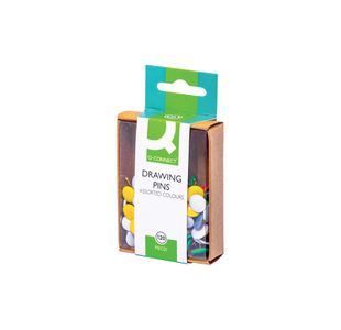 Q-Connect Drawing Pin Coloured Head