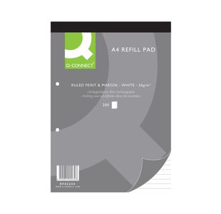 Q-Connect Ruled Refill Pad 400Pg Pk5