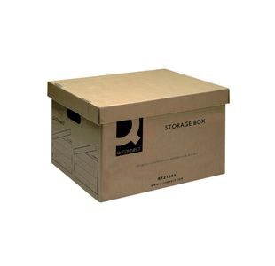 Q-Connect Storage Box Brown Pk10