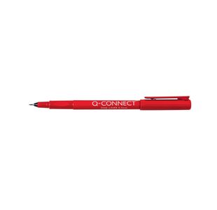 Q-Connect Finelnr Pen 0.4Mm Red Pk10