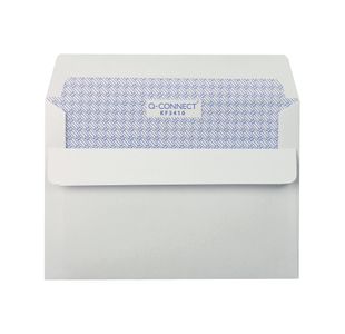 Q-Connect Envelope C6 Low Window Wht