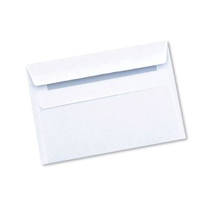 Q-Connect C6 Env Wlt Ss Wht Pk1000