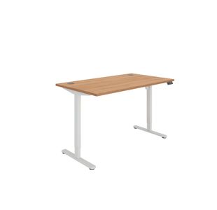 Sm Sit/Stand Desk 1400X800 Beech/Wht