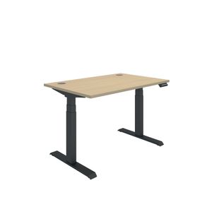 Dm Sit/Stand Desk 1200X800 Oak/Blk