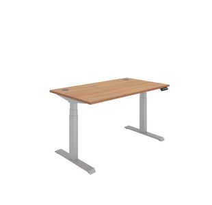 Dm Sit/Stand Desk 1400X800 Beech/Slv