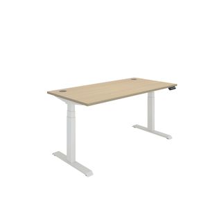 Dm Sit/Stand Desk 1600X800 Oak/Wht
