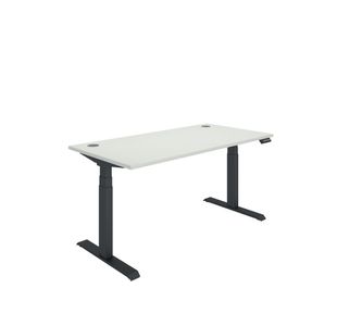 Dm Sit/Stand Desk 1600X800 Wht/Blk