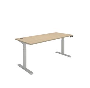Dm Sit/Stand Desk 1800X800 Oak/Slv