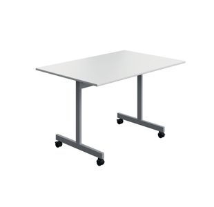 Tilting Rect Tbl 1200X800 White/Slv