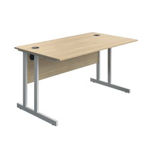 Modara Tu Rect Desk 1400Mm Oak/Wht
