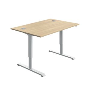 Modara Sm Sit/Stand Dsk 1200 Oak/Wht
