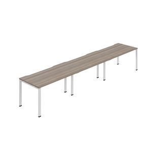 Jemini 3P Bench Desk Grey Oak/Wht X3