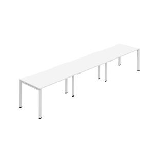 Jemini 3 Person Bench Desk White X3
