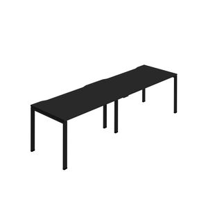 2 Person Bench Desk 1200Mm Black X2
