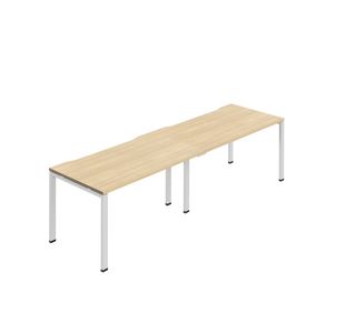 2P Bench Desk 1200 Nova Oak/Wht X2