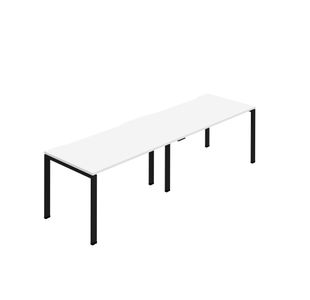 2P Bench Desk 1200Mm White/Black X2