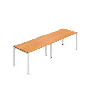 2 Person Bench Desk 1400 Bch/Wht X2