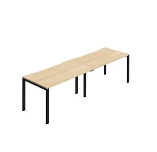 2P Bench Desk 1400Mm Nova Oak/Blk X2