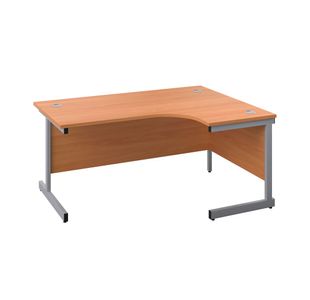 First Radial Rh Desk 1600 Bch/Slv