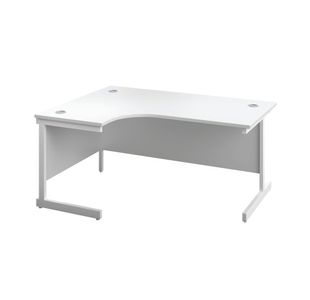 First Radial Lh Desk 1800 Wht/Wht