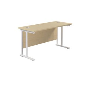 Jemini Rect Cant Desk 1200 Mple/Wht