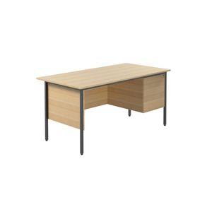 Modara Desk 2Drw Fxd Ped 1500Mm Oak