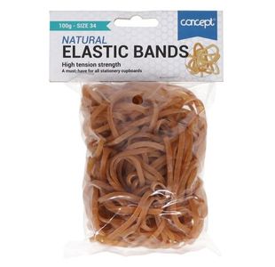 Concept 100G Bag Elastic Bands - Size 34