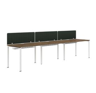3 Person Single Row Bench Desk