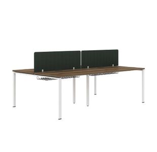 4 Person Double Row Bench Desk