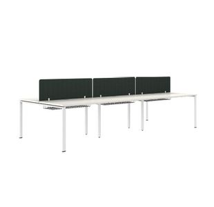 6 Person Double Row Bench Desk