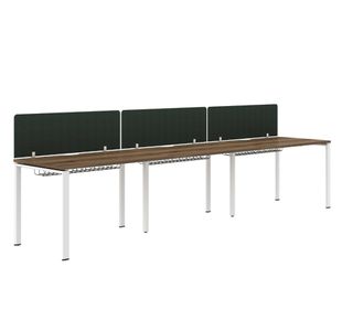 3 Person Single Row Bench Desk