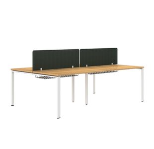 4 Person Double Row Bench Desk