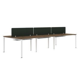 6 Person Double Row Bench Desk
