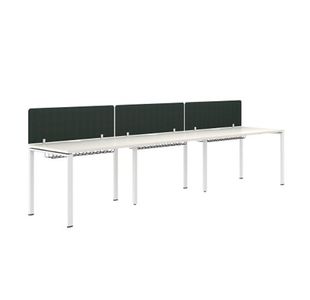 3 Person Single Row Bench Desk