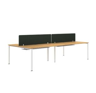 4 Person Double Row Bench Desk