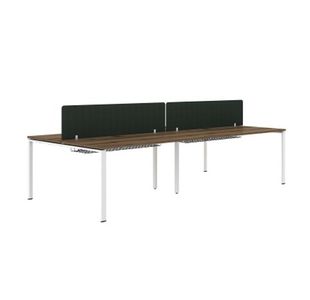 4 Person Double Row Bench Desk