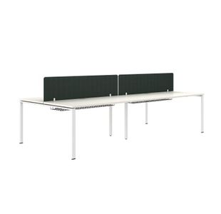 4 Person Double Row Bench Desk