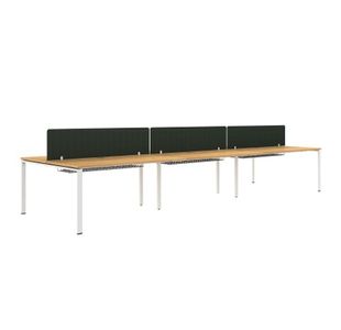 6 Person Double Row Bench Desk