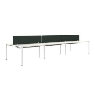 6 Person Double Row Bench Desk