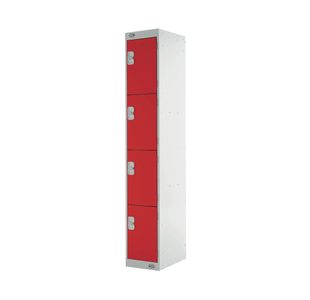 Four Comp Express Std Locker Red